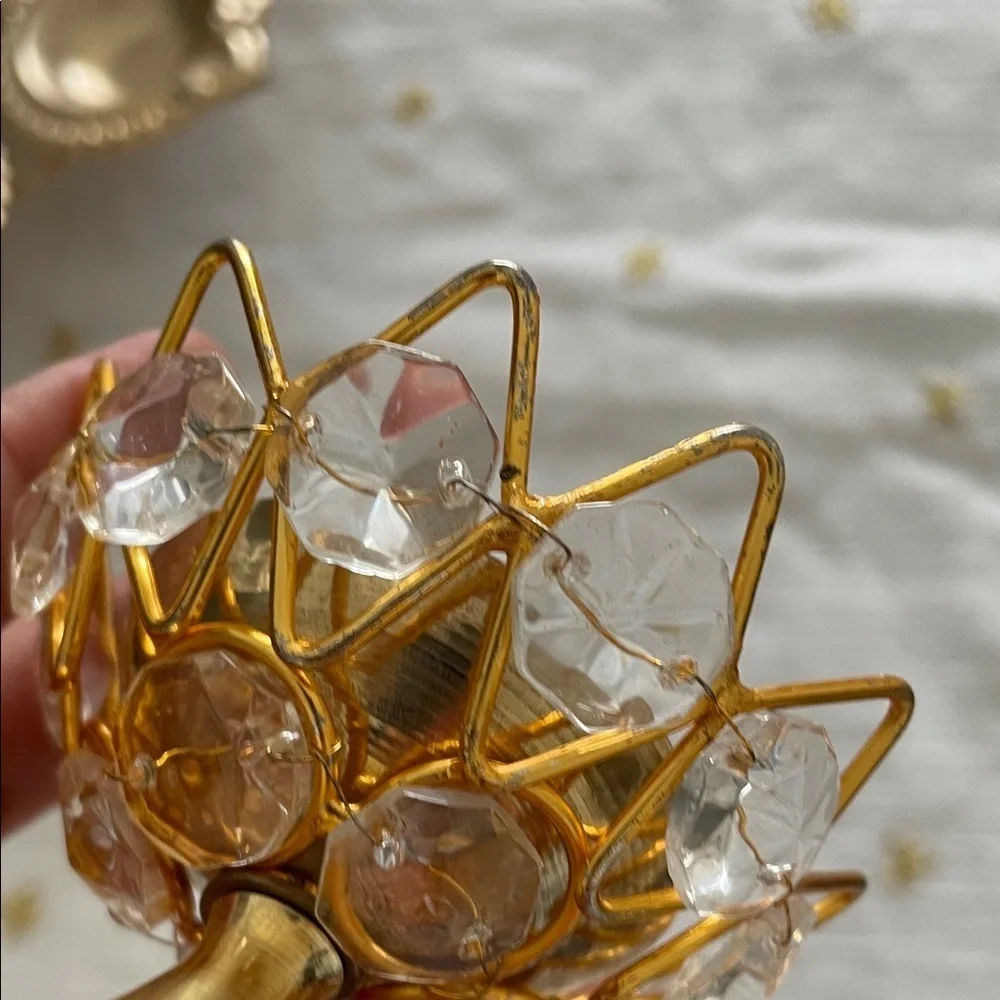 Elegant Gold and Crystal Decorative diya tealight